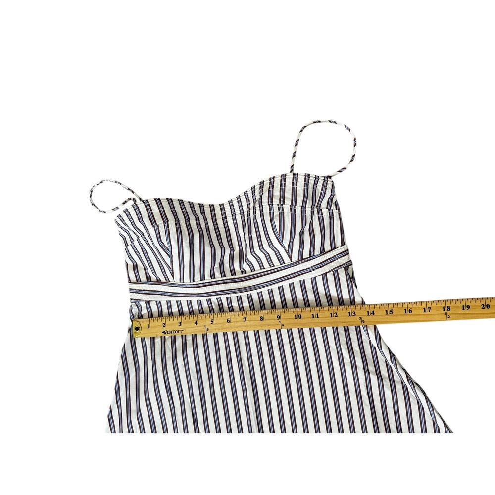 J.Crew Minimalist Empire Waist Dress Striped Cotton Poplin Crushed Crimson 2 - Picture 7 of 11